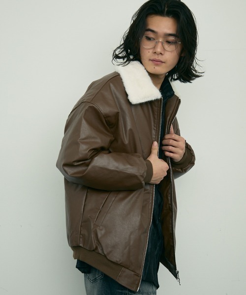 Shoowtime（ショウタイム） ブルゾン アウター fur collar synthetic