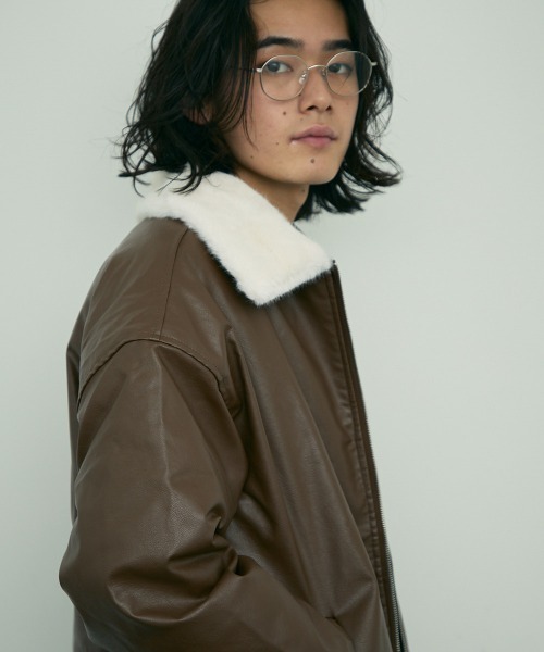 Shoowtime（ショウタイム） ブルゾン アウター fur collar synthetic