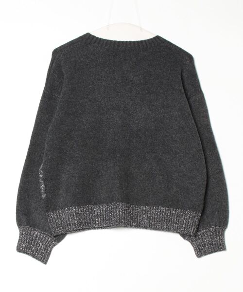 ニット セーター Anna Nicola パッチワークラメニットプルオーバー レディース Anna Nicola ニット セーター パッチワークラメニットプル