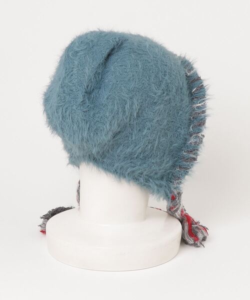 ニット帽 ニットキャップ 「HIKA」配色ステッチモヘアCAP
