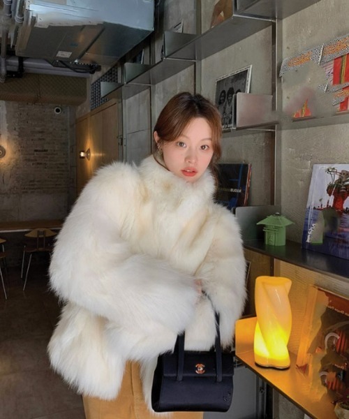 おしゃれスタ コート アウター ふわっとフェイクファージャケット