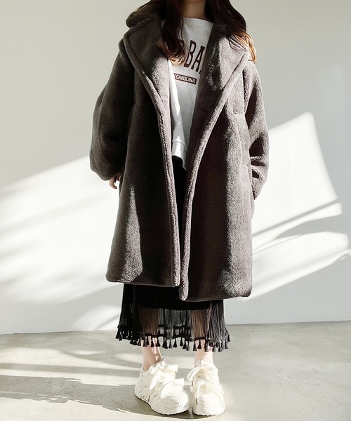 Nana(ナナ)」 チェスターコート FREE チャコールグレー レディース