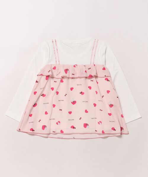 KP チュニック ハートmimi柄長袖チュニック(100〜140) キッズ 子供服