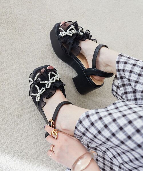 パールストラップが可愛い♪ CHANEL サンダル リボン 楽天市場】CHANEL リボンチェーン ストラップ サンダル G38316