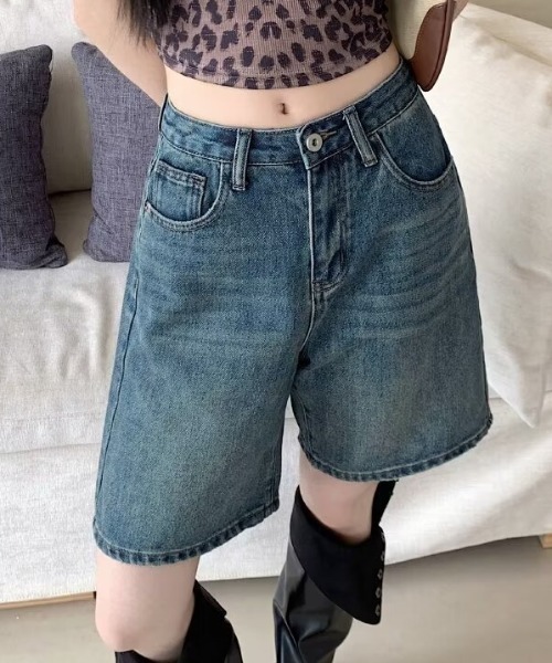 ジーンズ デニム デニムパンツ デニムハーフパンツ レディース