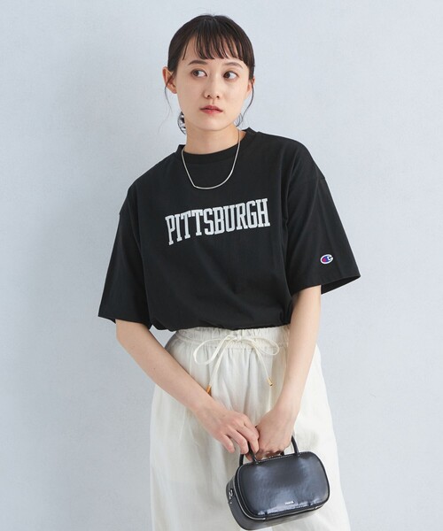 ＼半額SALE／ Champion tシャツ 「別注」「Champion」プリント Tシャツ 記念グッズ