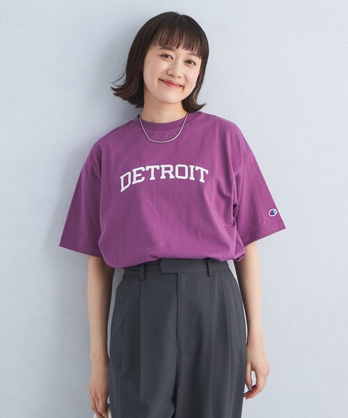 tシャツ 「別注」Champion / エルボーパッチ Tシャツ レディース Champion tシャツ 「Champion(チャンピオン)」ウラケボード七分