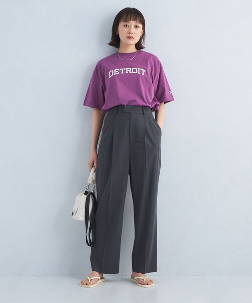 tシャツ 「別注」Champion / エルボーパッチ Tシャツ レディース Champion tシャツ 「別注」「Champion」プリント Tシャツ