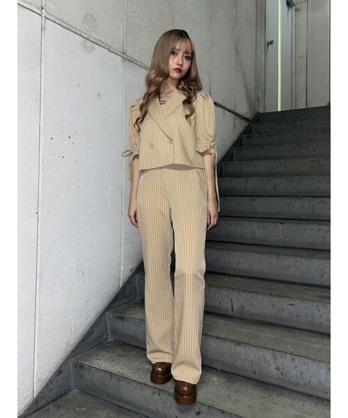 【新品】jouetie FRUITS ZIPPERコラボ フレアパンツ jouetie パンツ 「FRUITSZIPPER鎮西寿々歌」フレアパンツ