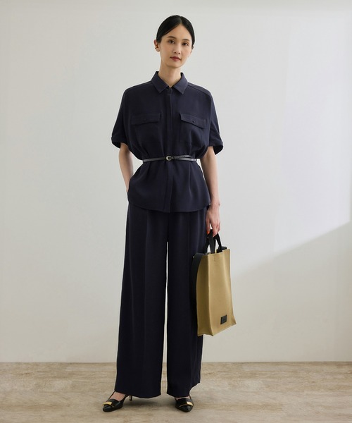 ROPE'（ロペ） ブラウス シャツ 半袖 「洗える・カセット服」バック