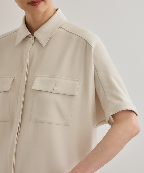 ROPE'（ロペ） ブラウス シャツ 「洗える・カセット服」バックサテン