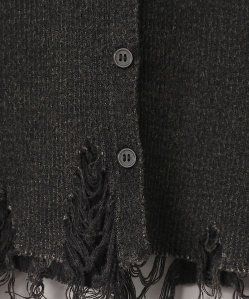 JEANASIS カーディガン 12Gグランジリブクルーカーディガン