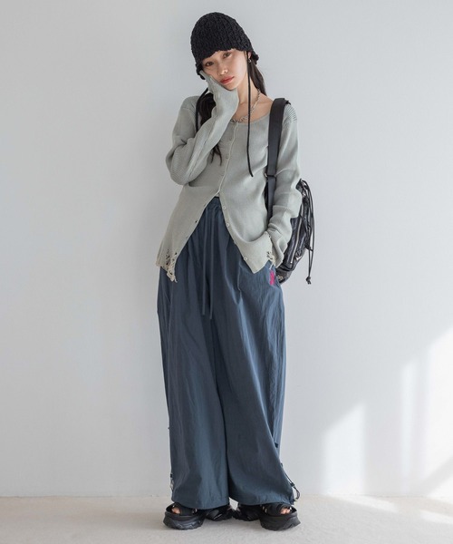 JEANASIS カーディガン 12Gグランジリブクルーカーディガン