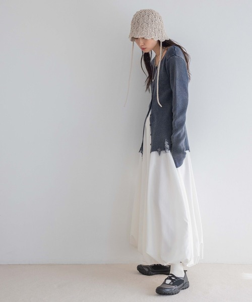 JEANASIS カーディガン 12Gグランジリブクルーカーディガン