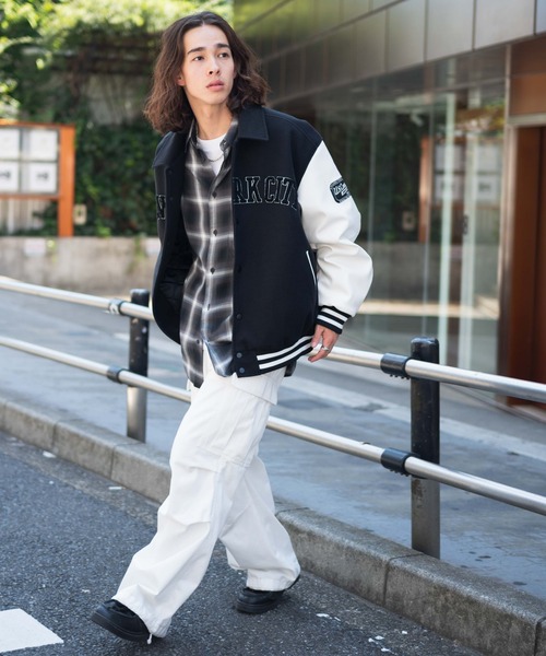 「WEGO」 スタジャン LARGE ブラウン メンズ_画像6