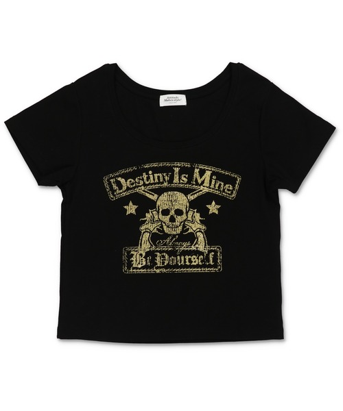 SPINNS tシャツ 平成ギャルTシャツ/スカルラメ レディース