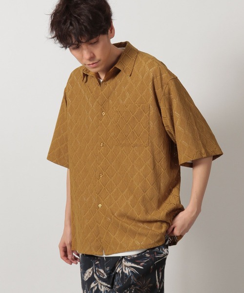 LAKOLE（ラコレ） シャツ レースシャツ半袖 / 323202 メンズ