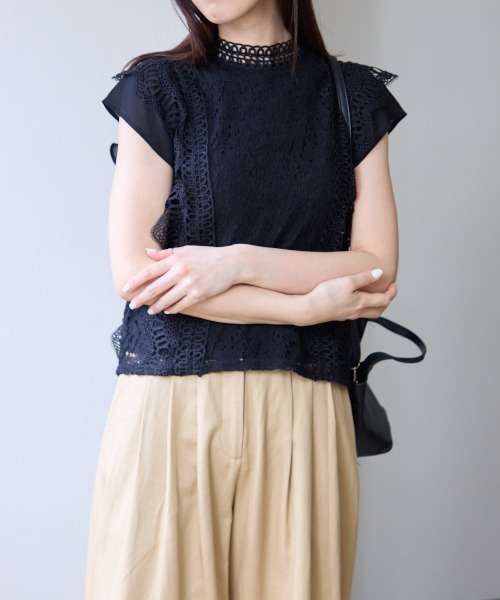 SEE BY CHLOE フレンチスリーブドレス レースブラウス ドレス_半袖・フレンチスリーブ｜結婚式・二次会ドレス【公式