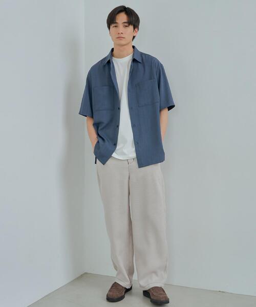 THE SHOP TK ワイドパンツ パンツ ブッチャー配色ワイドパンツ メンズ