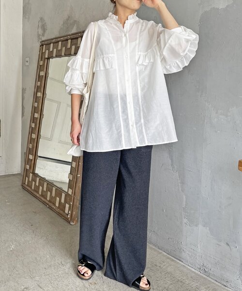 「Spick & Span」 長袖ブラウス - ホワイト レディース Spick＆Span 「Spick & Span」 長袖ブラウス FREE ホワイト