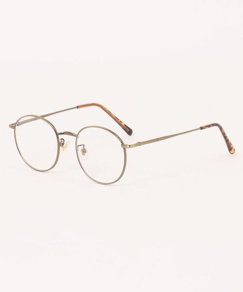 An+u 伊達メガネ メガネ 眼鏡 ラウンドメタルフレームメガネ
