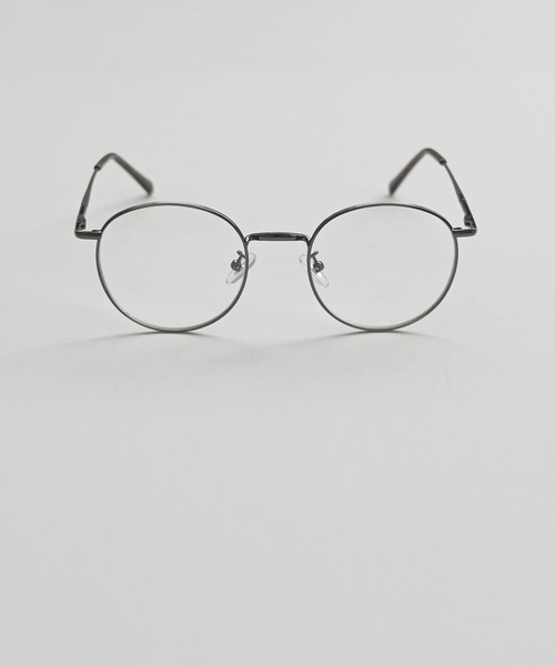 An+u 伊達メガネ メガネ 眼鏡 ラウンドメタルフレームメガネ