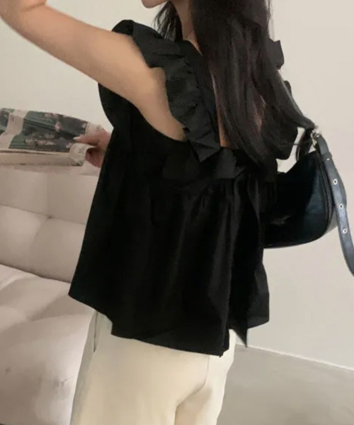 ショルダーフリルブラウス MOUSSY ブラウス シャツ SHOULDER FRILLS トップス レディース