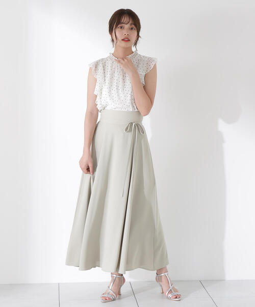 PROPORTION BODY DRESSING スカート リボン付きロングフレア