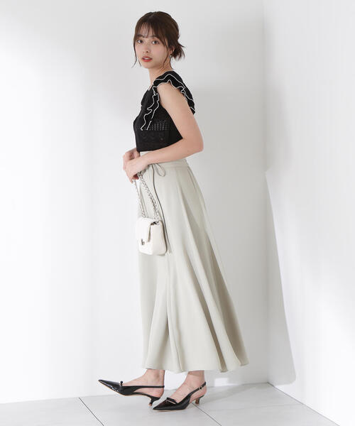 PROPORTION BODY DRESSING スカート リボン付きロングフレア