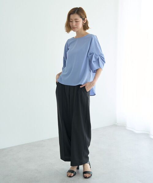 YECCA VECCA ブラウス シャツ ハシゴレースタックスリーブ