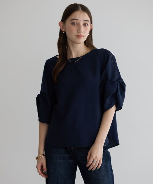 ブラウス シャツ ハシゴレースタックスリーブブラウス レディース YECCA VECCA ブラウス シャツ ハシゴレースタックスリーブ