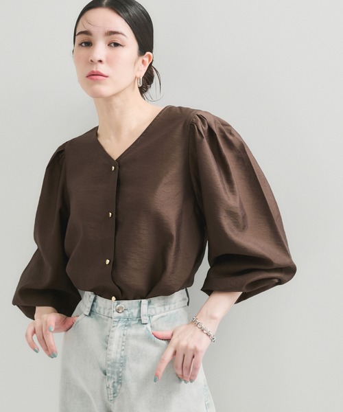 our 新品　袖ギャザー ブラウス LE CERCLE par rope' ブラウス シャツ 袖ギャザーブラウス レディース