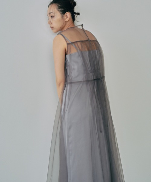 ANDRESD ドレス short gilet set tulle dress / ショートジレ