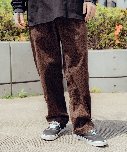 Subciety（サブサエティ） スラックス Glitter leopard slacks メンズ