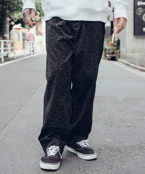 Subciety（サブサエティ） スラックス Glitter leopard slacks メンズ