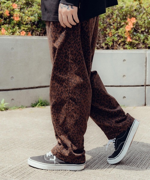 Subciety（サブサエティ） スラックス Glitter leopard slacks メンズ