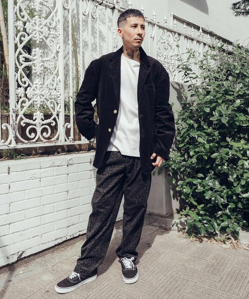 Subciety（サブサエティ） スラックス Glitter leopard slacks メンズ