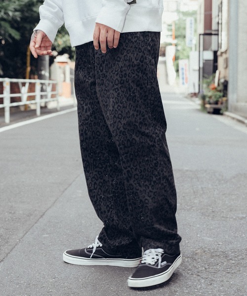 Subciety（サブサエティ） スラックス Glitter leopard slacks メンズ