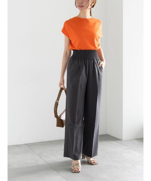Te chichi パンツ シャーリングワイドパンツ レディース