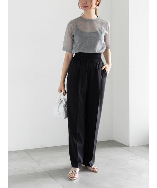 Te chichi パンツ シャーリングワイドパンツ レディース