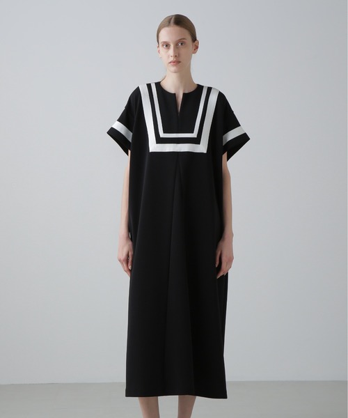 ADORE クールコットンストレッチバックボタンワンピース 36 ADORE ワンピース マットストレッチダンボールワンピース