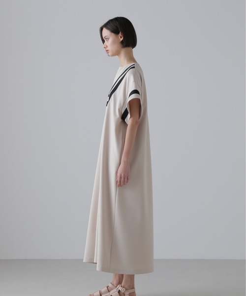 ADORE クールコットンストレッチバックボタンワンピース 36 ADORE ワンピース マットストレッチダンボールワンピース
