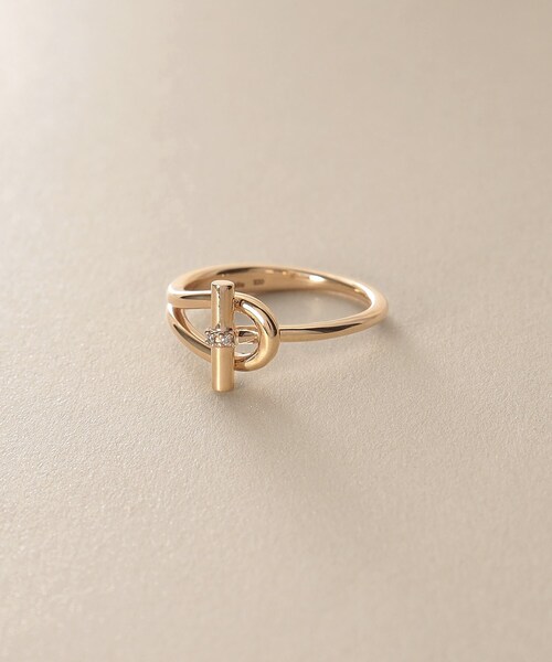 COCOSHNIK（ココシュニック） 指輪 リング K10ダイヤモンド マンテル