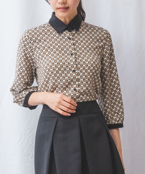NARACAMICIE（ナラカミーチェ） ブラウス シャツ 「NARACAMICIE」幾何