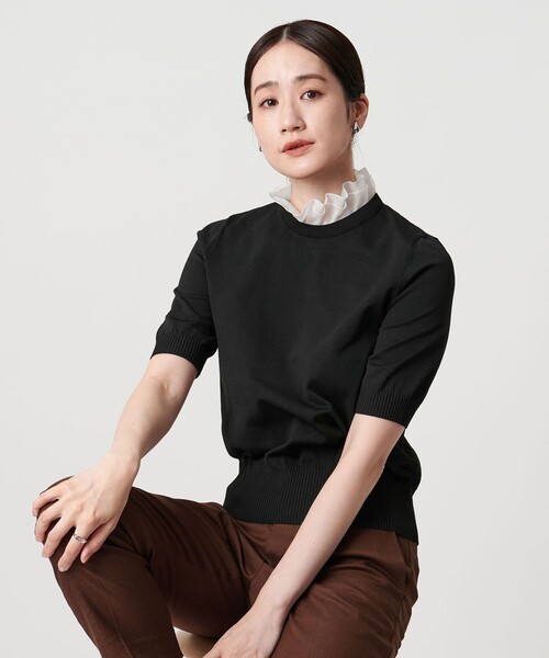ニット セーター オーガンジー フリル 2WAY ニット ‐ウォッシャブル‐ レディース