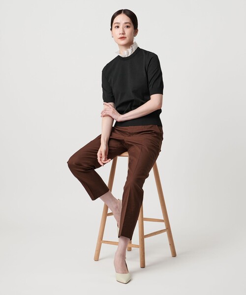 ニット セーター オーガンジー フリル 2WAY ニット ‐ウォッシャブル‐ レディース オーガンジー フリル 2WAY ニット ‐ウォッシャブル‐