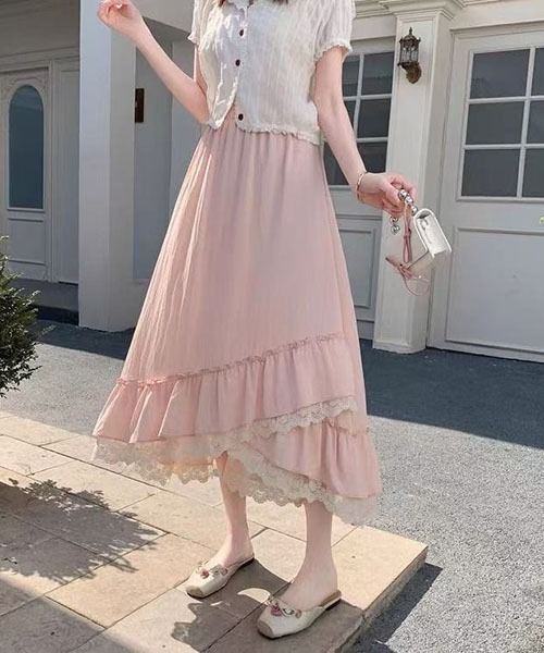 gossip!ロサンゼルス スカート 裾ティアード フリルスカート