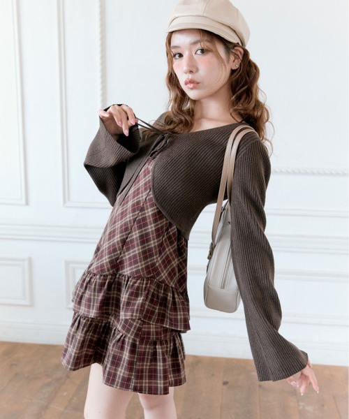 OLIVE des ワンピース ニットボレロセットワンピ : ZOZOTOWN