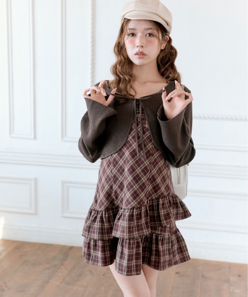 OLIVE des ワンピース ニットボレロセットワンピ : ZOZOTOWN