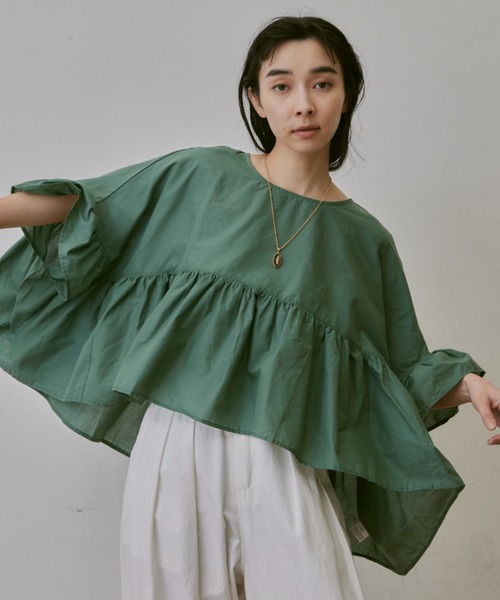 「Libra Cue」 7分袖ブラウス FREE ブラック レディース_画像2